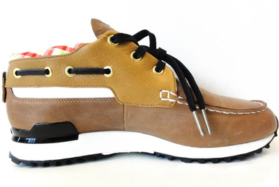 高端定位 adidas本色油皮格纹帆船鞋 鞋帽